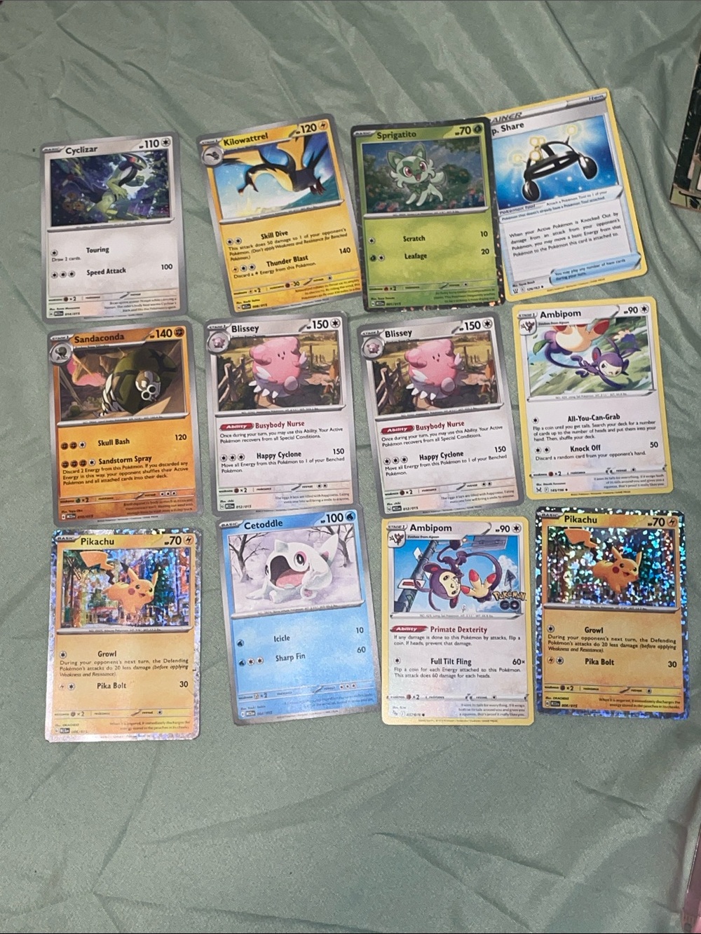 Pokemon TCG Selection -Pokemon cards Pikachu, Blissey, Ambipom & More